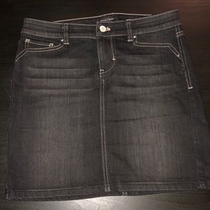White House Black Market Black Denim Skirt